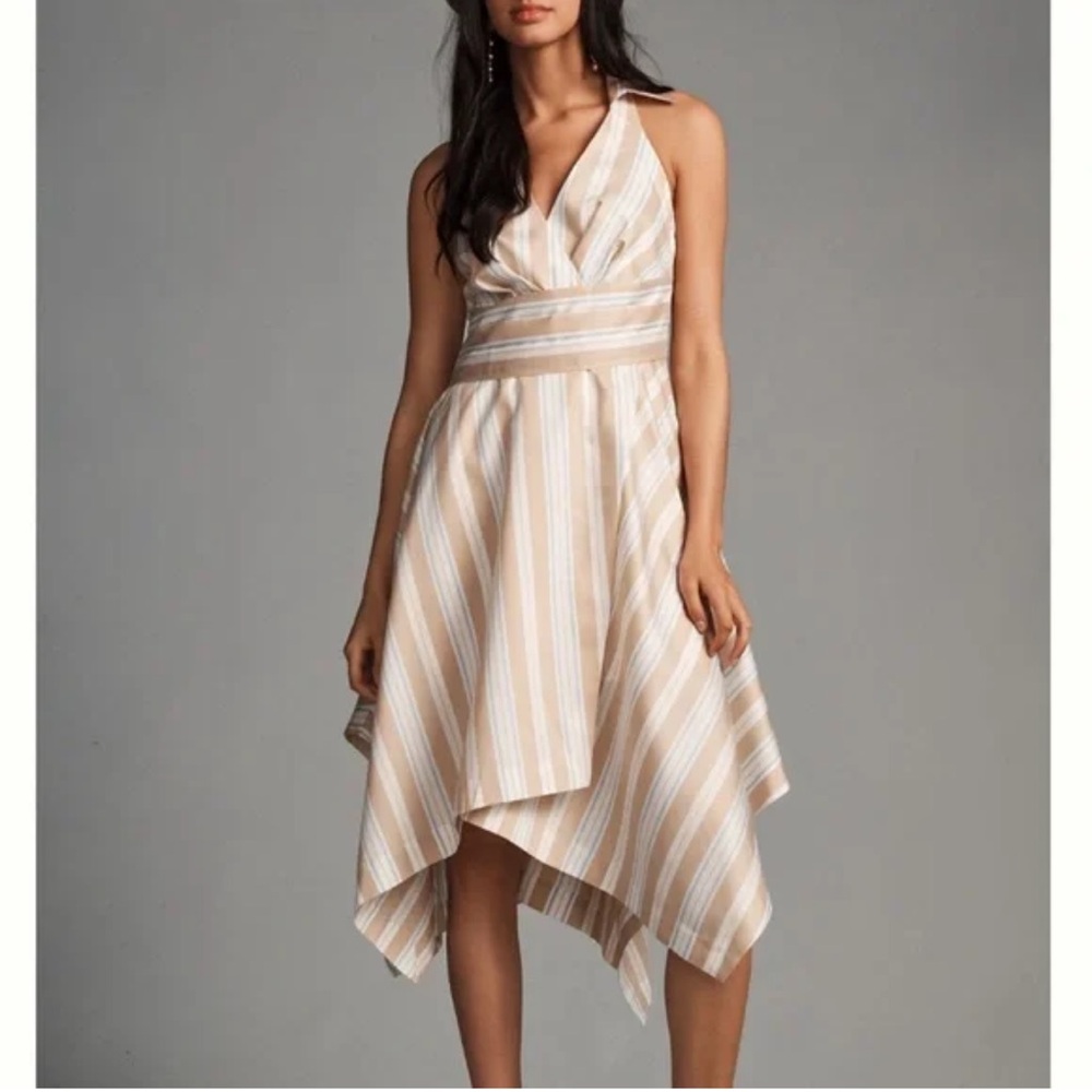 Striped Dress Tank Collar Maeve Anthropologie Size 2 Needs Cleaning